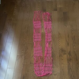 Pink knit Women's Scarf 87”x4”